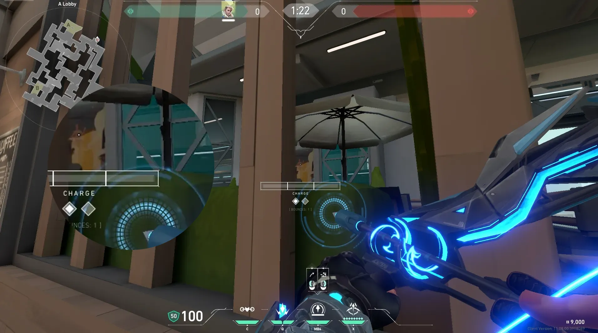 Sova Recon Bolt on Split Attack Site A — step 4 of 5: Aim — line up the shot
