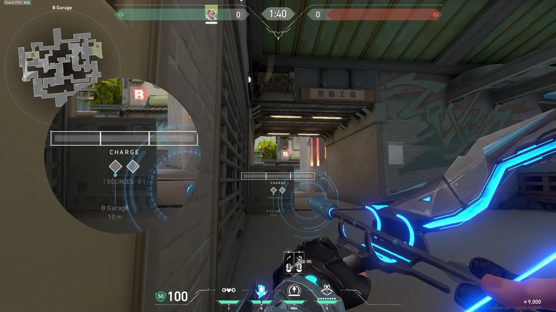 Sova Recon Bolt on Split Attack Site B — step 4 of 6: Aim — line up the shot