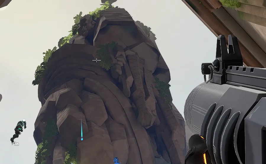 Brimstone Incendiary on Abyss Attack Site B — step 2 of 3: Aim — line up the shot
