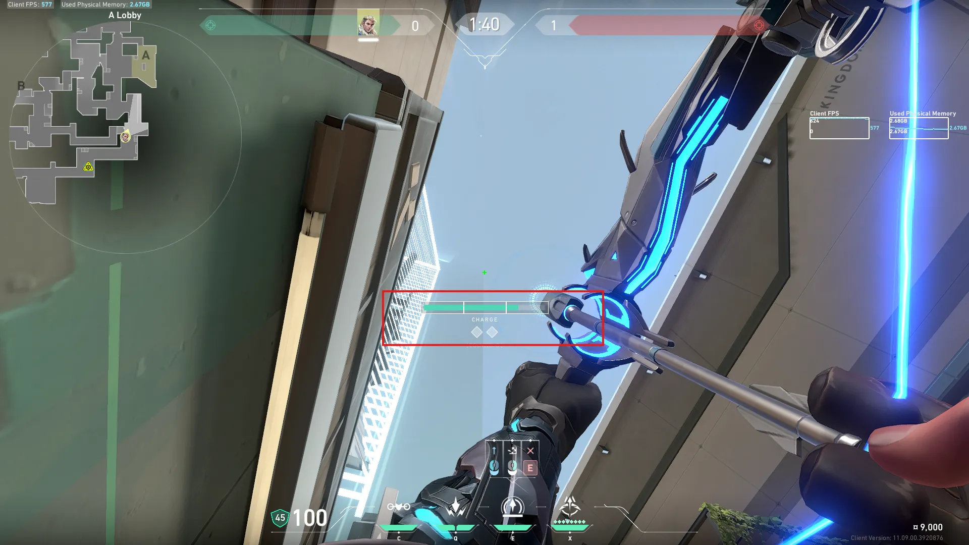 Sova Shock Bolt on Split Defense Site A — step 3 of 4: Aim — line up the shot