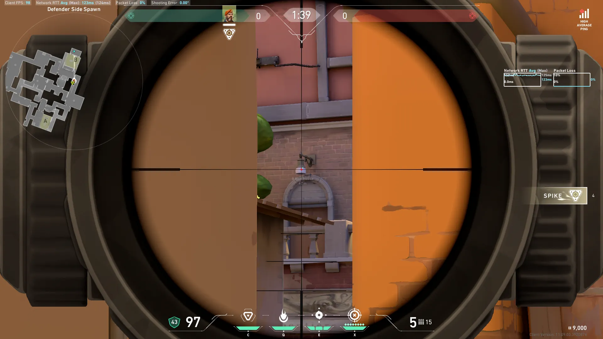 Brimstone Incendiary on Ascent Defense Site B — step 3 of 4: Aim — line up the shot