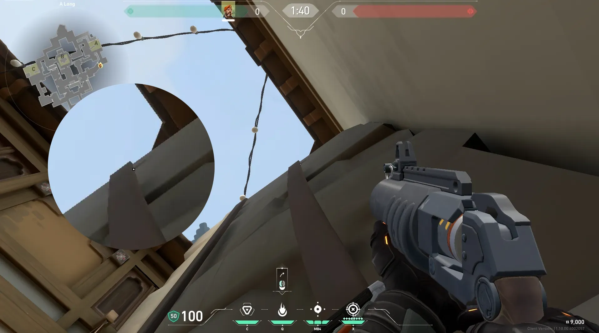 Brimstone Incendiary on Haven Attack Site A — step 2 of 6: Aim — line up the shot