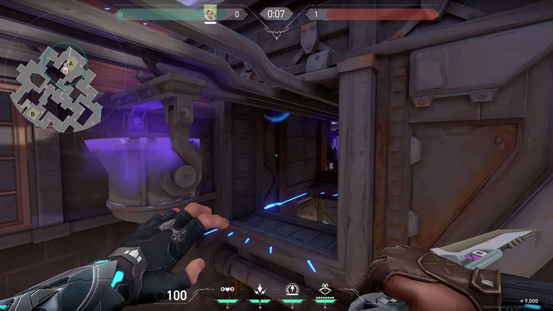 Sova Recon Bolt on Corrode Attack Site A — step 4 of 5: Aim — line up the shot