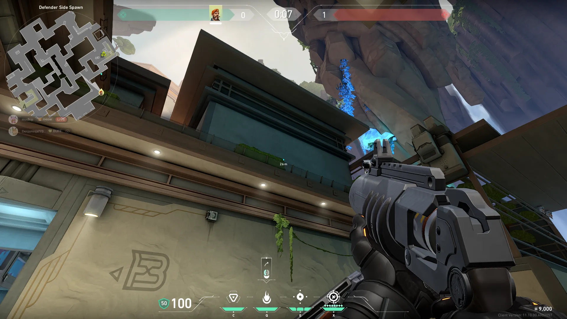 Brimstone Incendiary on Abyss Defense Site B — step 2 of 4: Aim — line up the shot