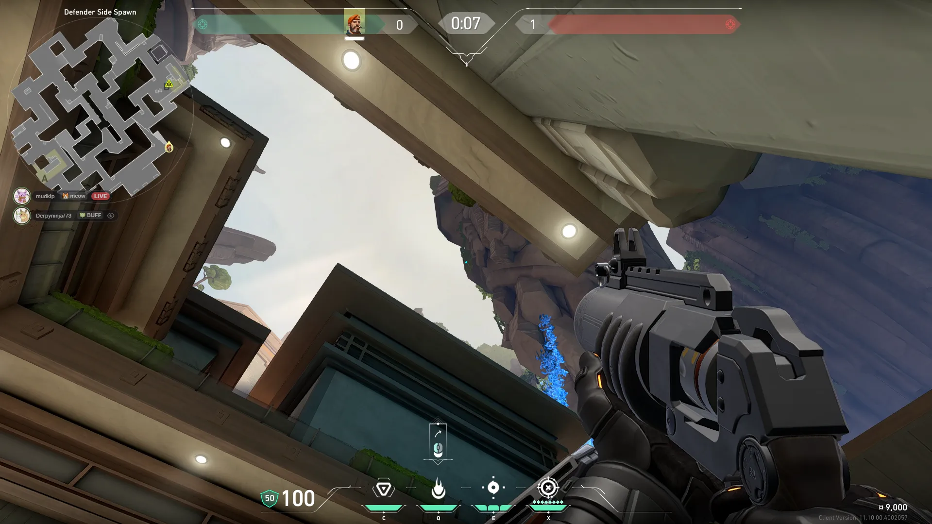 Brimstone Incendiary on Abyss Defense Site B — step 3 of 4: Aim — line up the shot