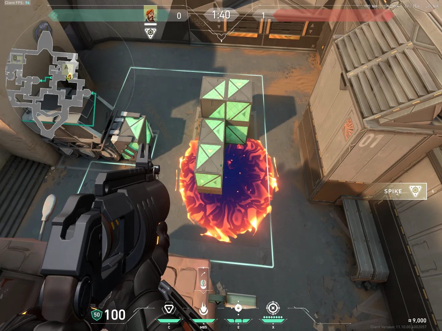 Brimstone Incendiary on Bind Attack Site A — step 3 of 3: Result