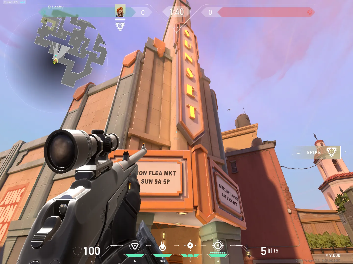Brimstone Incendiary on Sunset Attack Site B — step 2 of 6: Aim — line up the shot