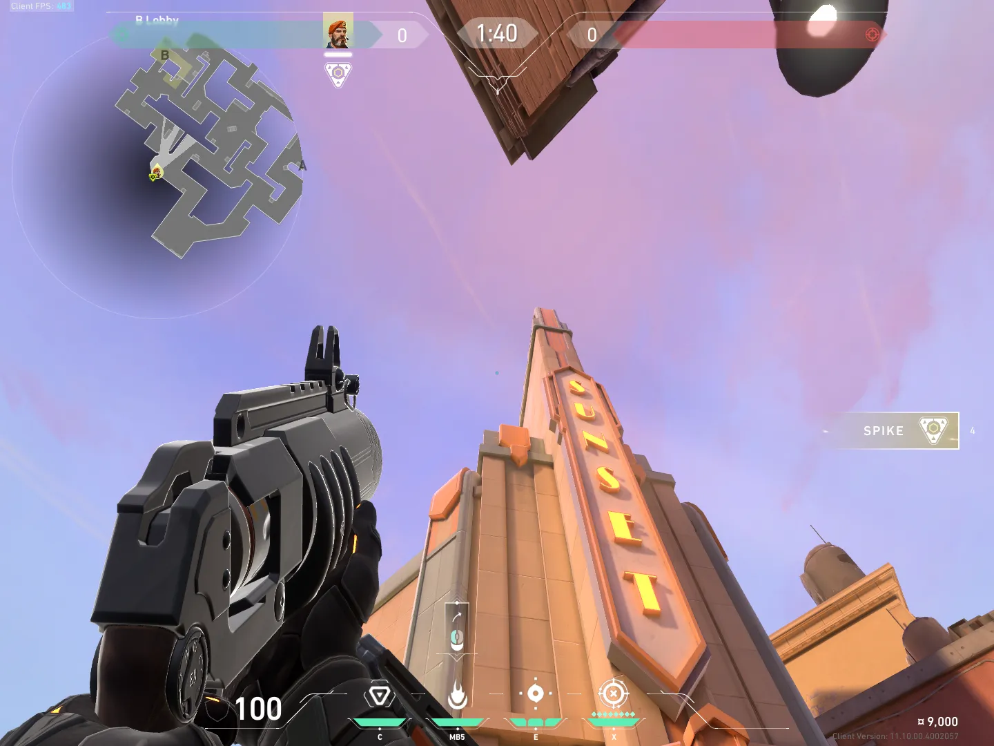 Brimstone Incendiary on Sunset Attack Site B — step 4 of 6: Aim — line up the shot
