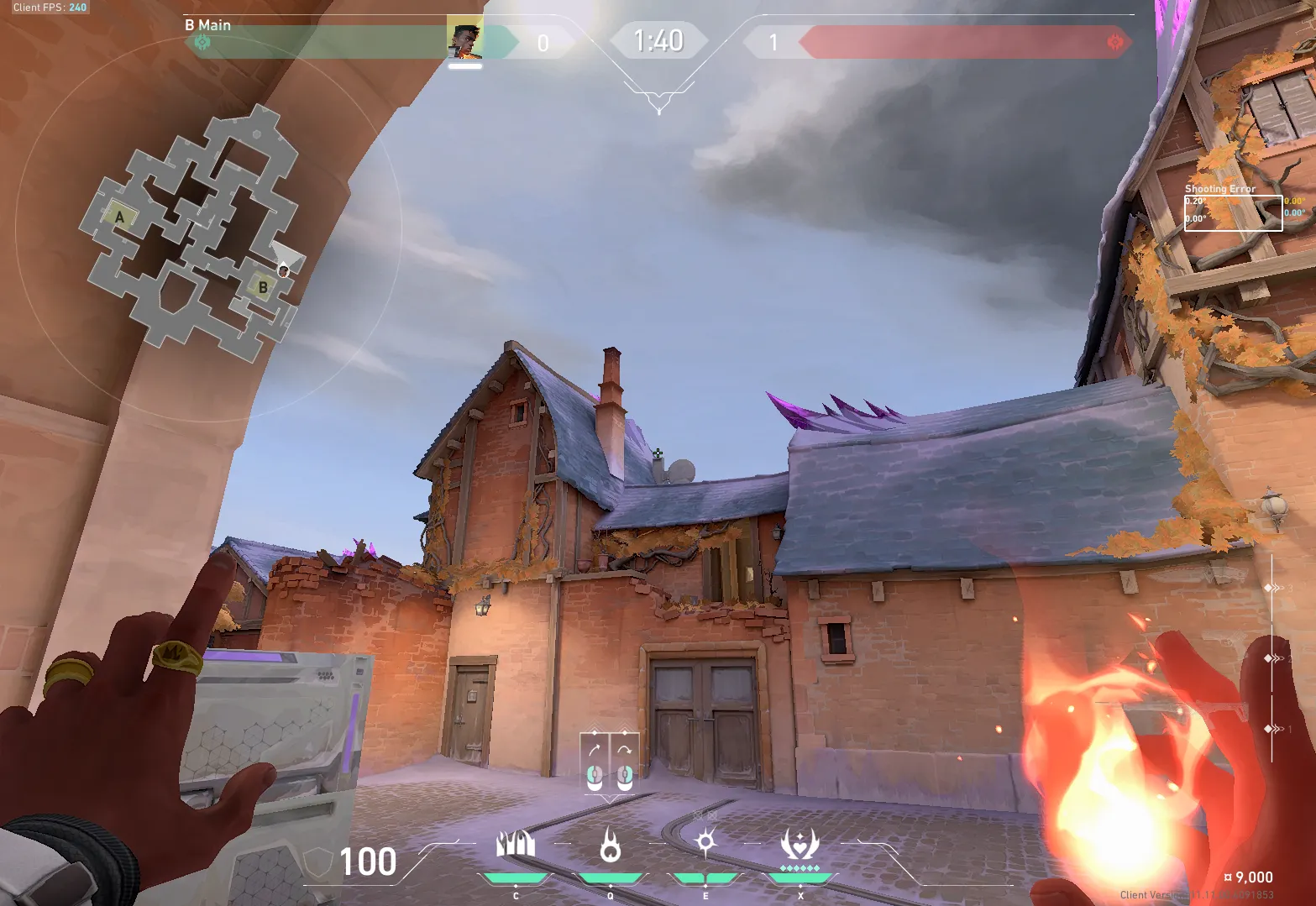 Phoenix Hot Hands on Corrode Attack Site B — step 2 of 3: Aim — line up the shot