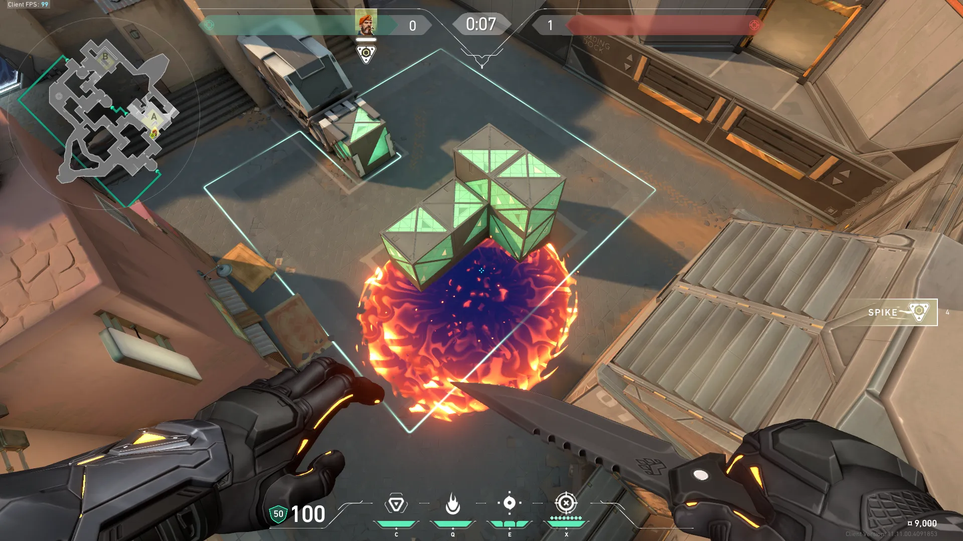 Brimstone Incendiary on Bind Attack Site A — step 3 of 3: Result