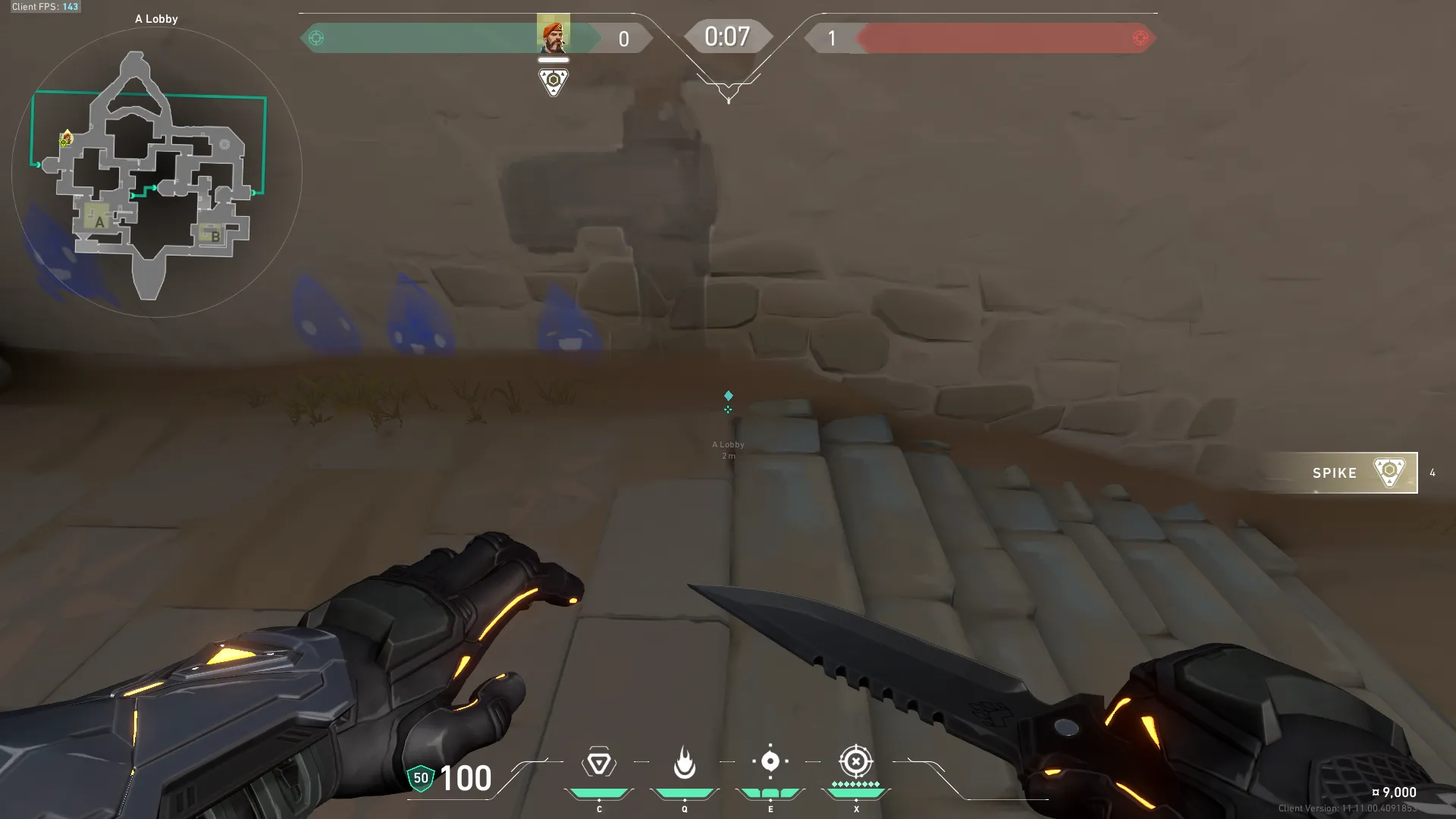 Stall Defuse A Lobby to A Default Attack — Brimstone lineup on Bind