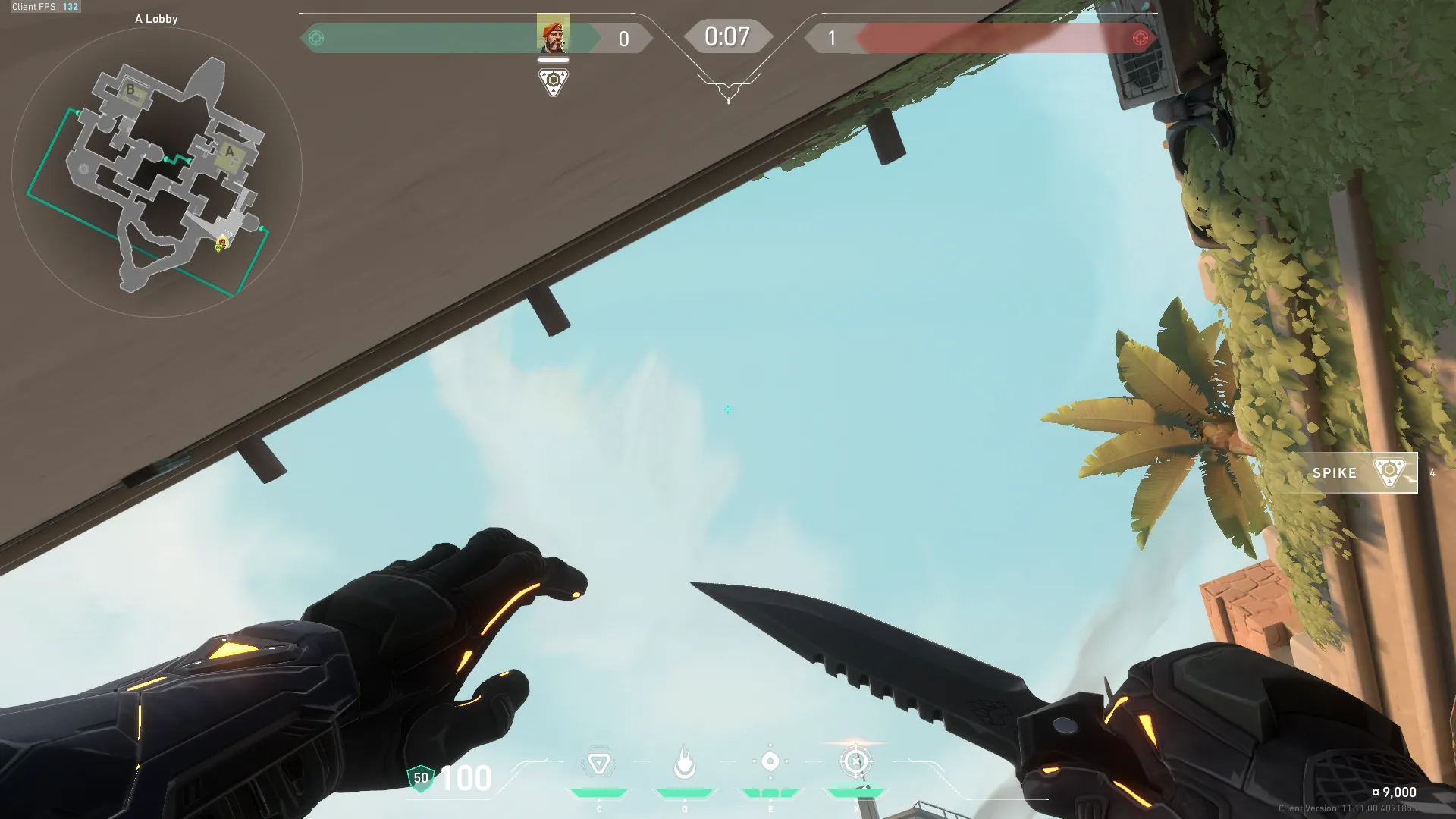 Brimstone Incendiary on Bind Attack Site A — step 2 of 3: Aim — line up the shot