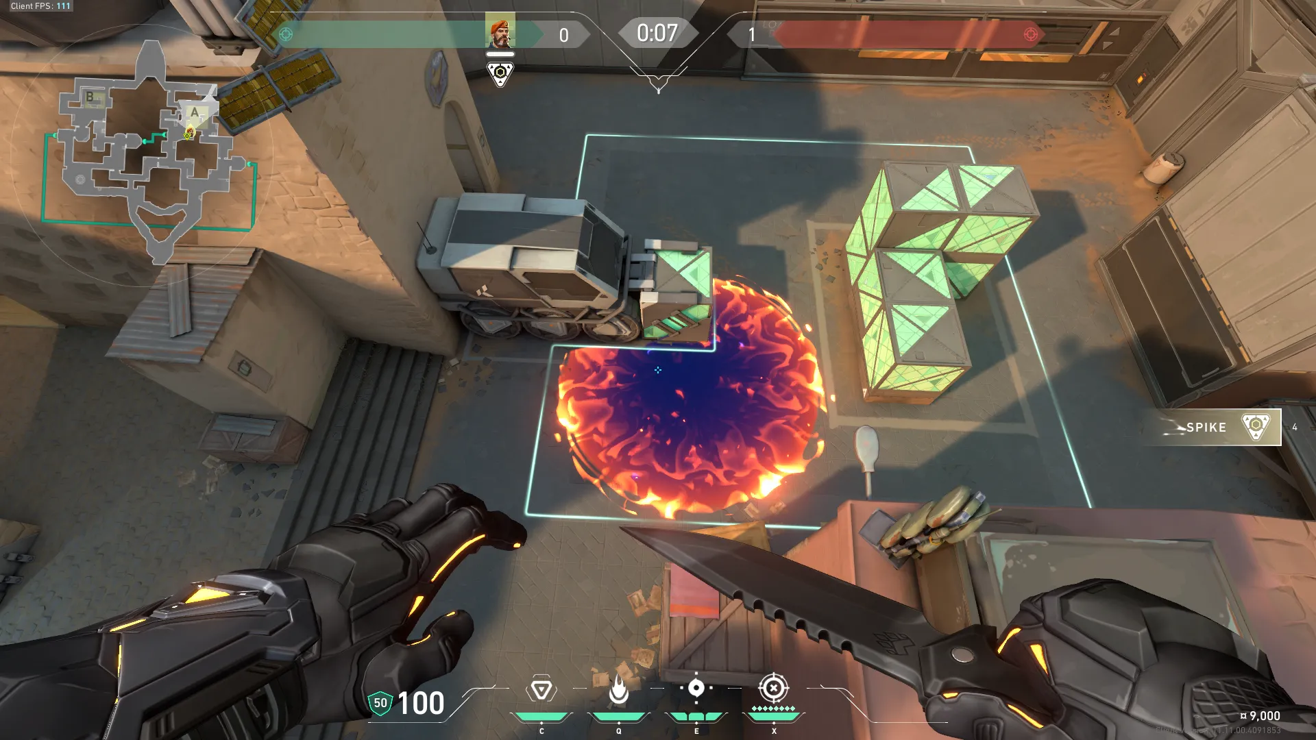 Brimstone Incendiary on Bind Attack Site A — step 3 of 3: Result