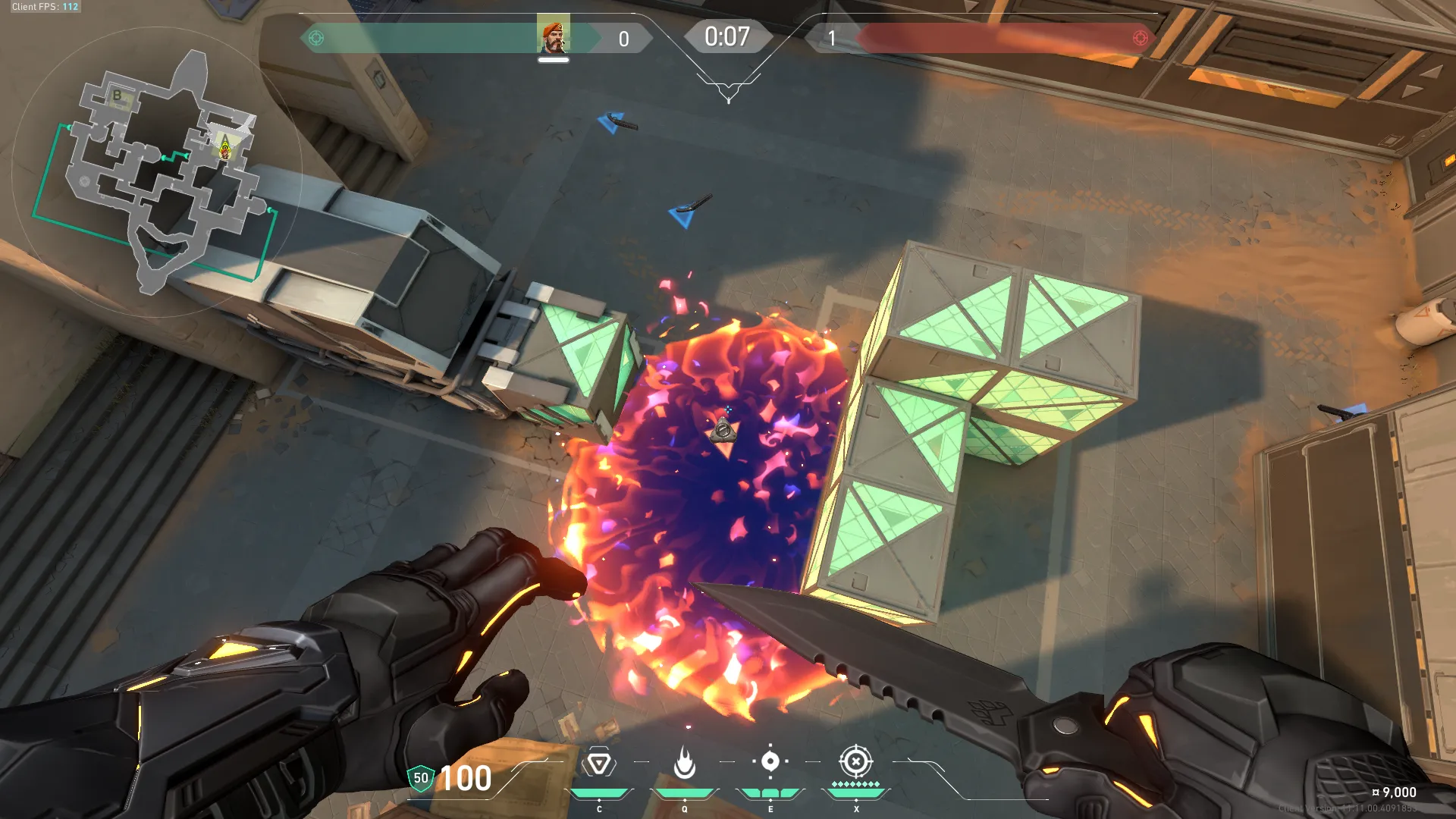Brimstone Incendiary on Bind Attack Site A — step 3 of 3: Result