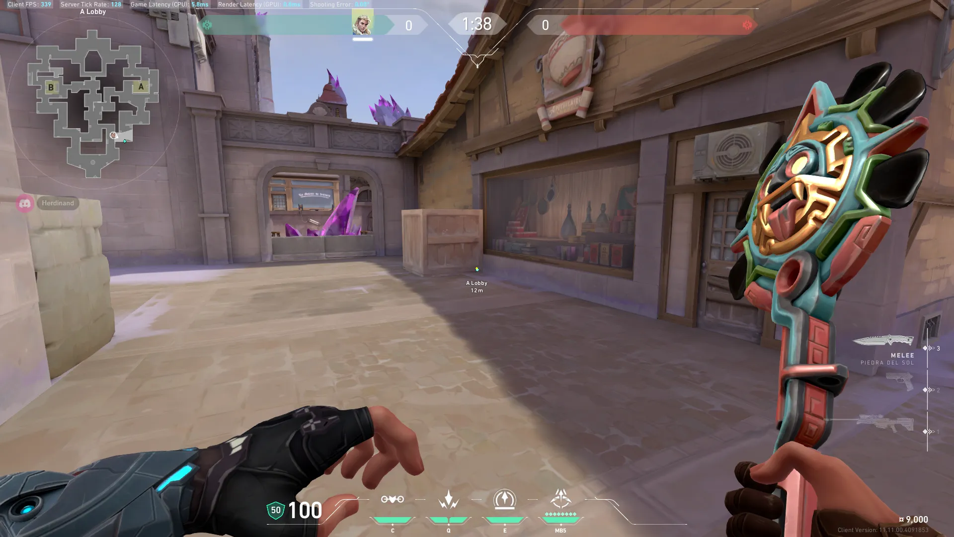 A Lobby to B Site Fake (attack) — Sova lineup on Corrode