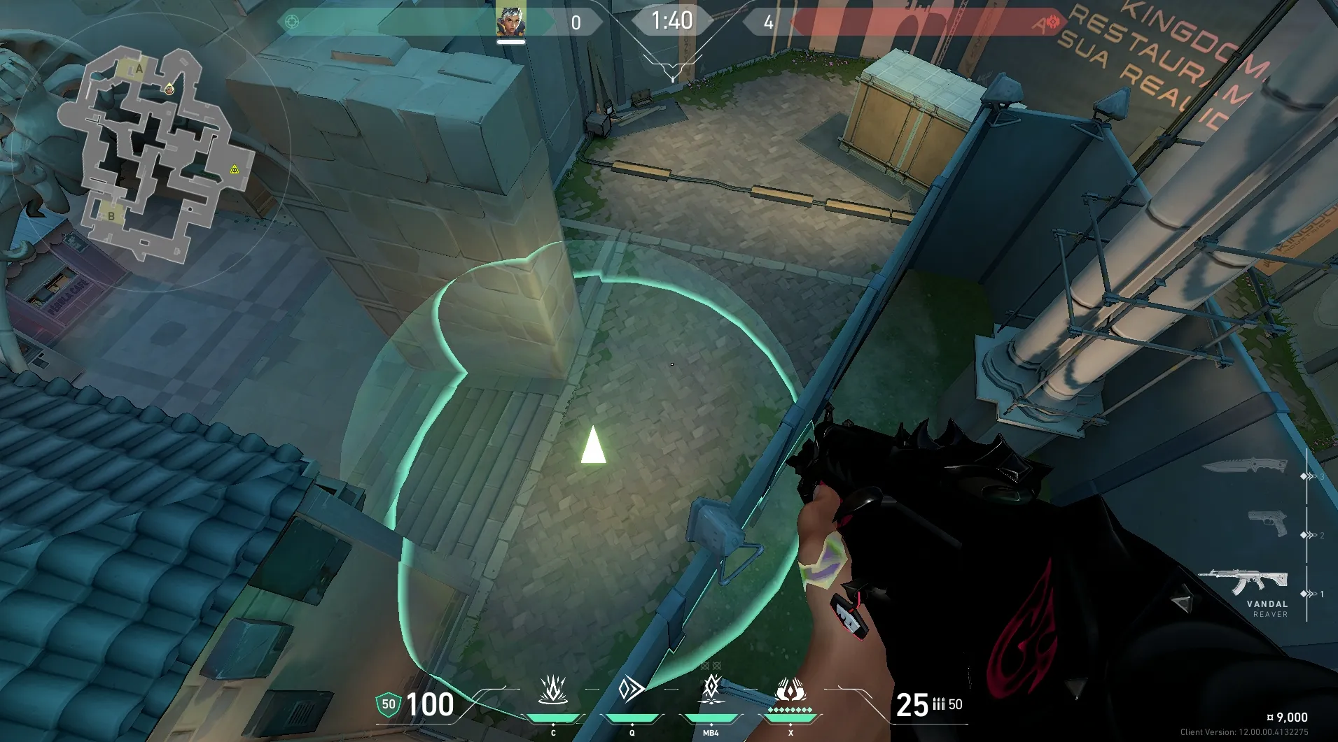 Waylay Saturate on Pearl Attack Site A — step 3 of 4: Aim — line up the shot