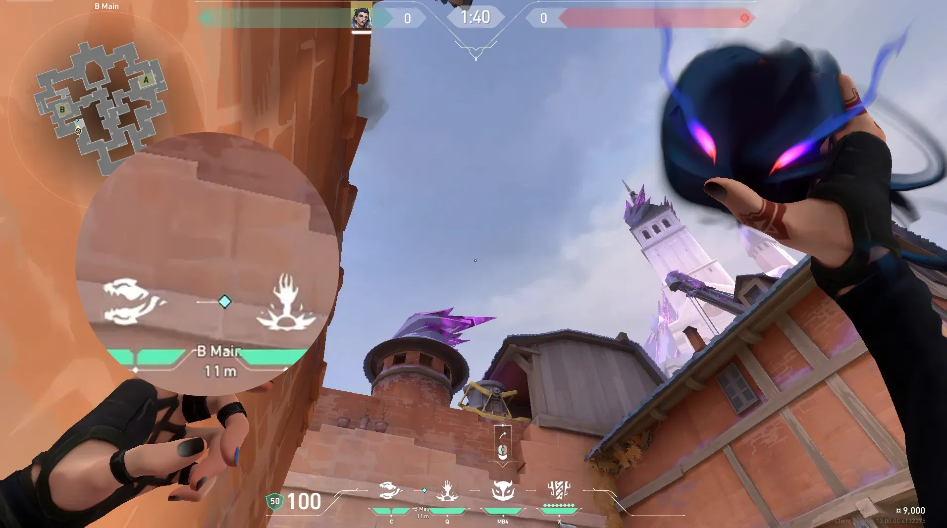 Fade Haunt on Corrode Attack Site B — step 4 of 5: Aim — line up the shot