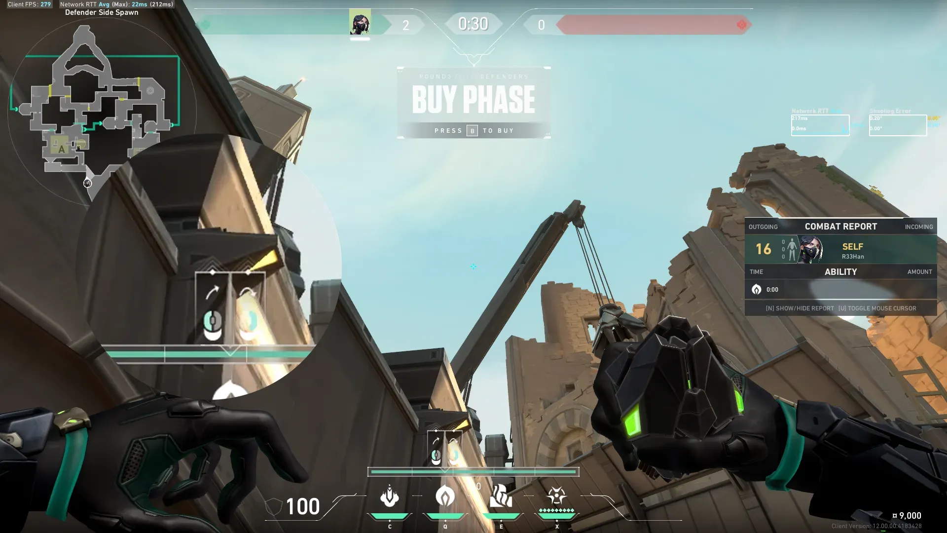 Viper Poison Cloud on Bind Defense Site A — step 2 of 3: Aim — line up the shot
