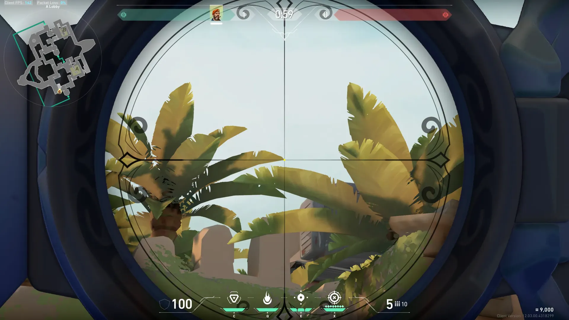 Brimstone Incendiary on Bind Attack Site A — step 2 of 4: Aim — line up the shot