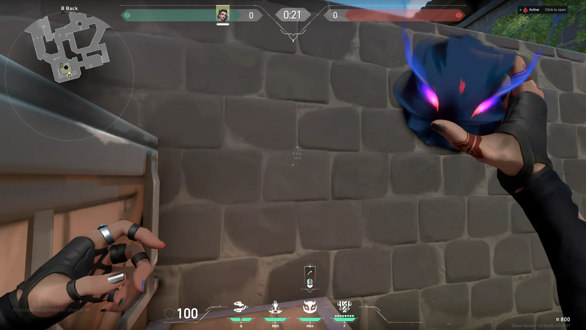 Fade Haunt on Breeze Attack Site B — step 2 of 4: Aim — line up the shot