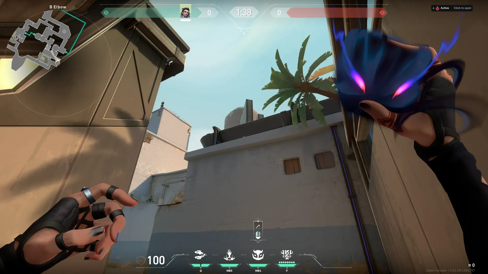 Fade Haunt on Bind Defense Site B — step 2 of 3: Aim — line up the shot