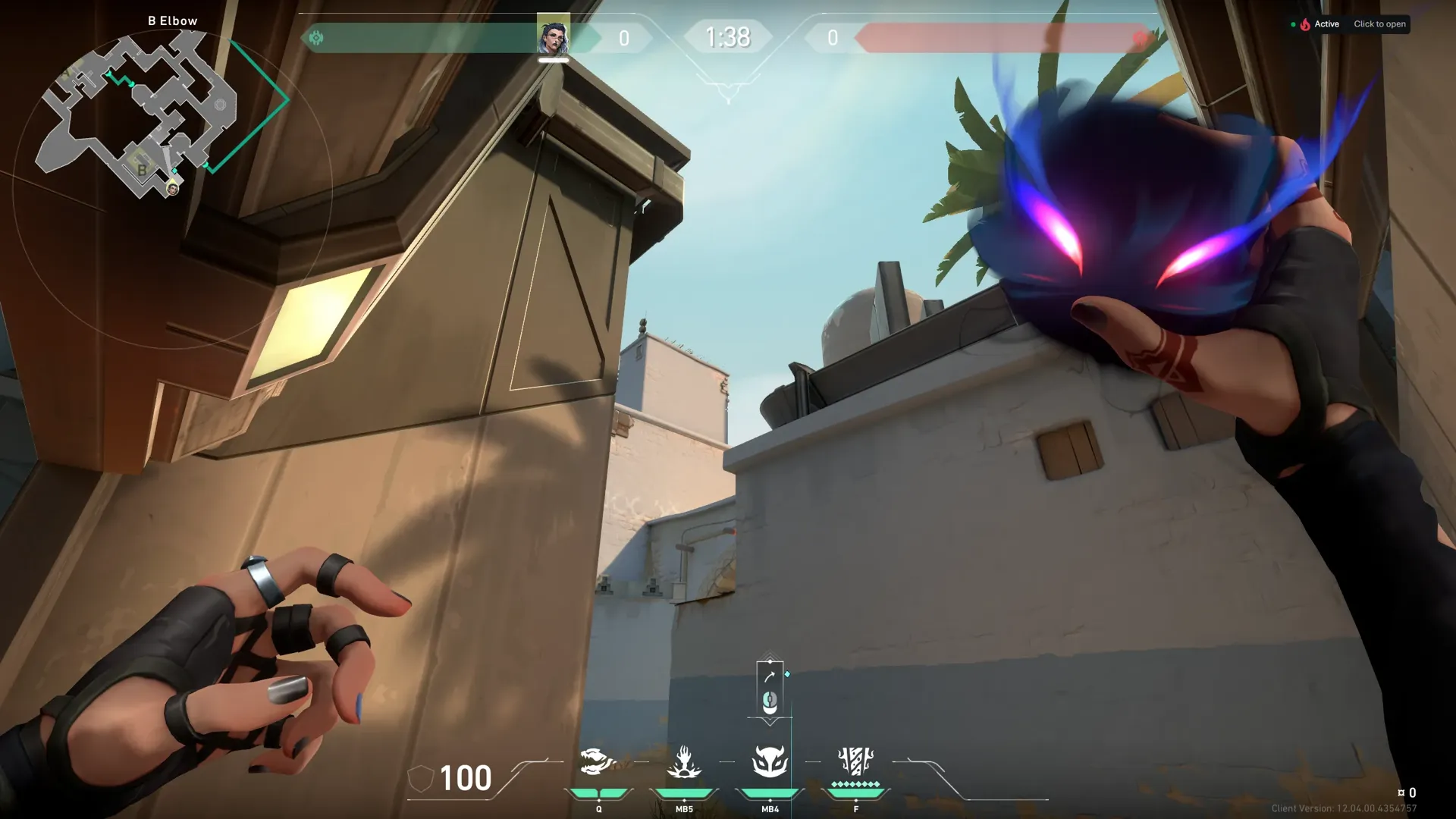 Fade Haunt on Bind Defense Site B — step 2 of 3: Aim — line up the shot
