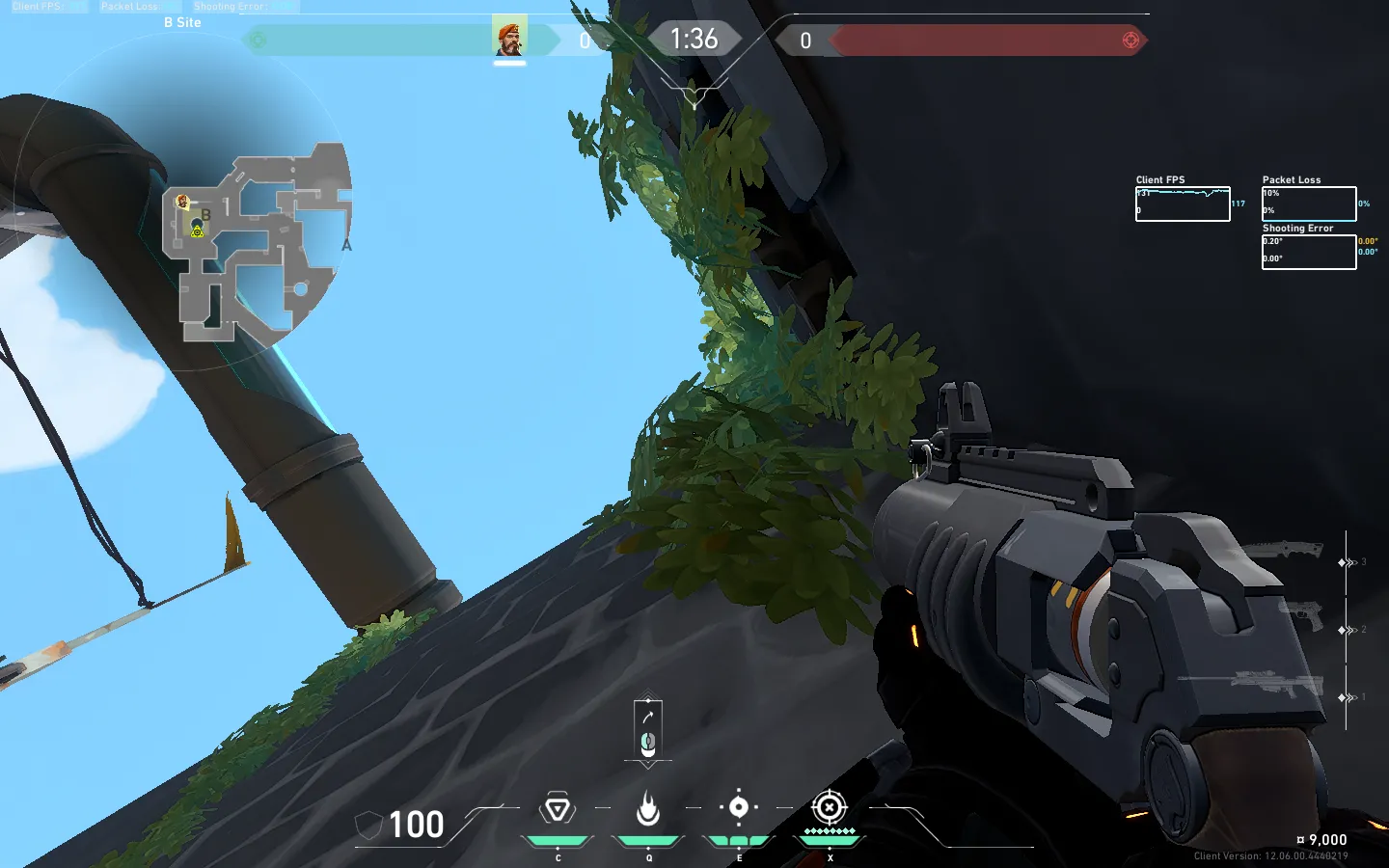 Brimstone Incendiary on Breeze Defense Site B — step 2 of 4: Aim — line up the shot