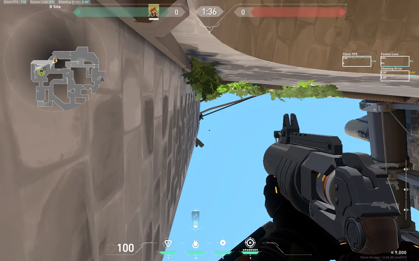 Brimstone Incendiary on Breeze Defense Site B — step 2 of 4: Aim — line up the shot