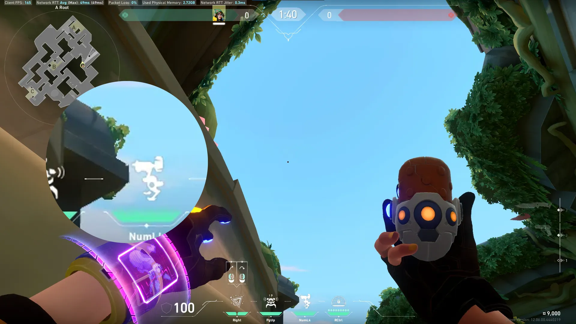 Killjoy Nanoswarm on Lotus Attack Site A — step 2 of 3: Aim — line up the shot
