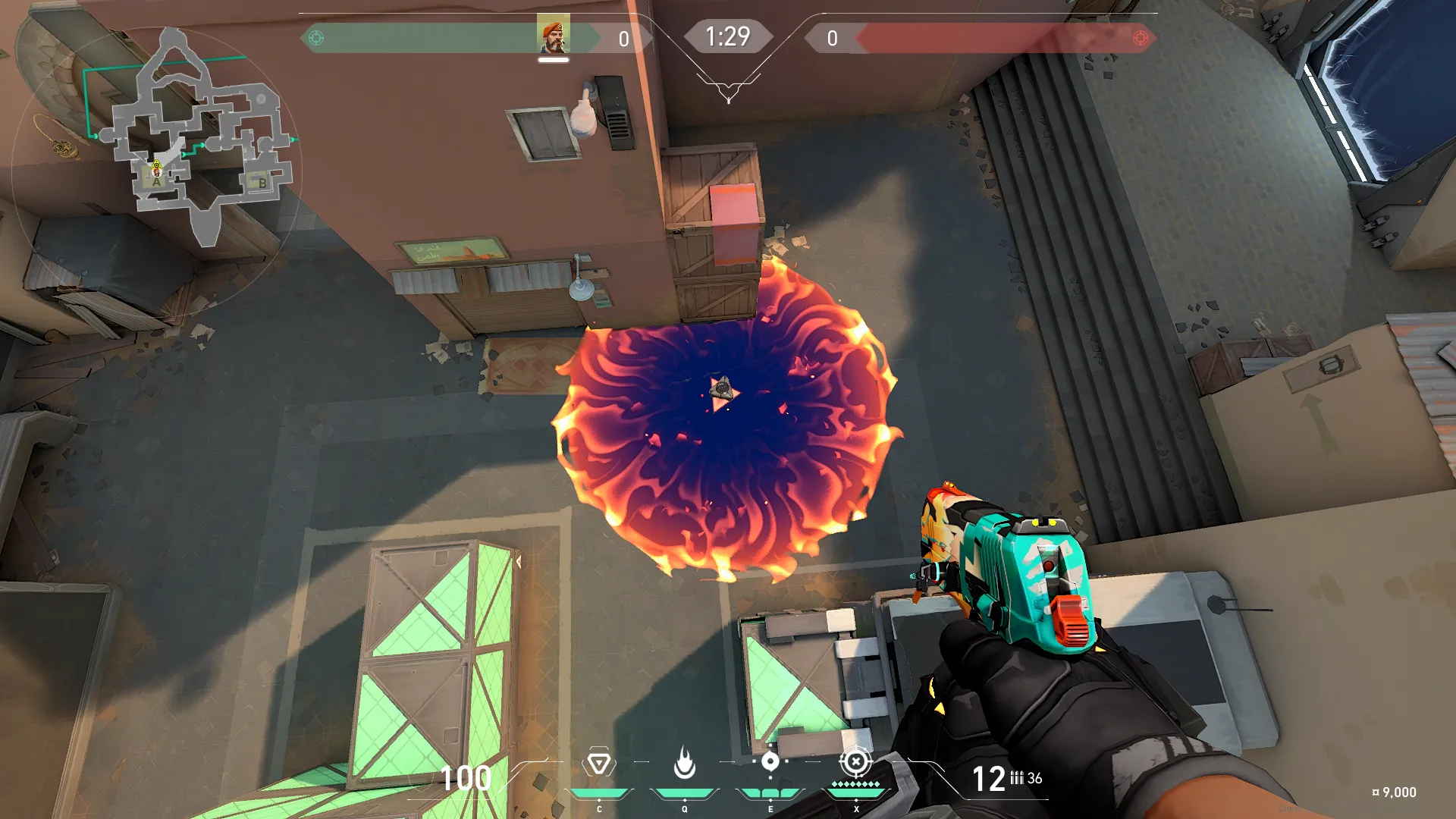 Brimstone Incendiary on Bind Attack Site A — step 5 of 5: Result