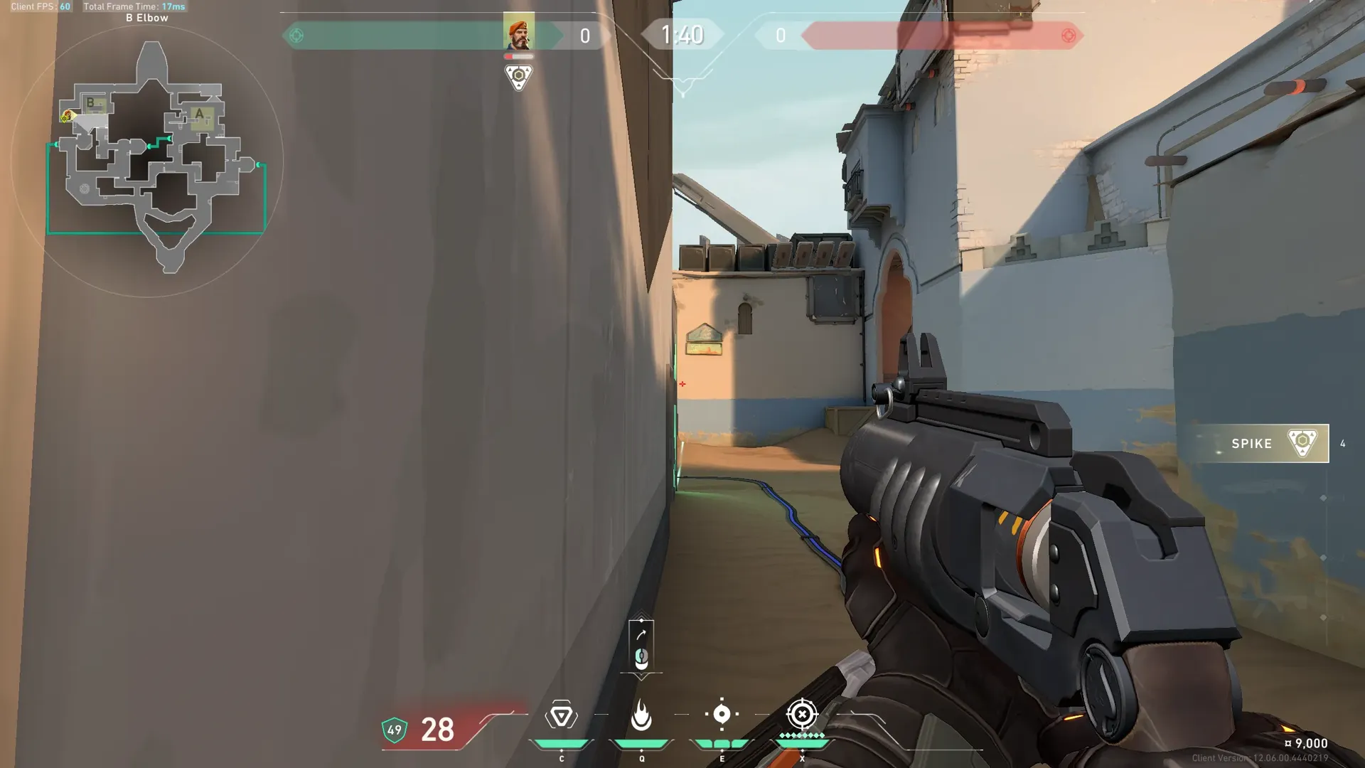 Brimstone Incendiary on Bind Defense Site B — step 2 of 3: Aim — line up the shot