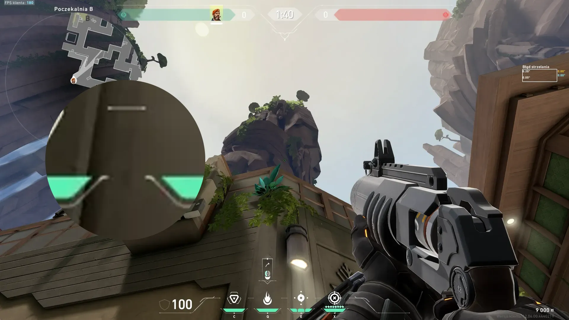 Brimstone Incendiary on Abyss Attack Site B — step 2 of 3: Aim — line up the shot