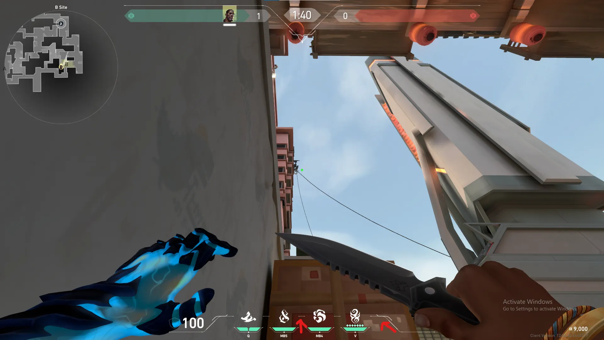 Veto Chokehold on Split Defense Site B — step 2 of 3: Aim — line up the shot