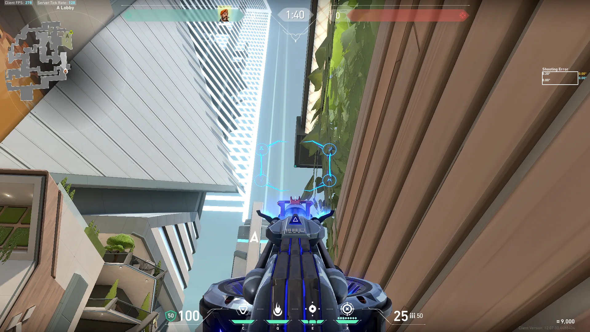 Brimstone Incendiary on Split Attack Site A — step 3 of 5: Aim — line up the shot