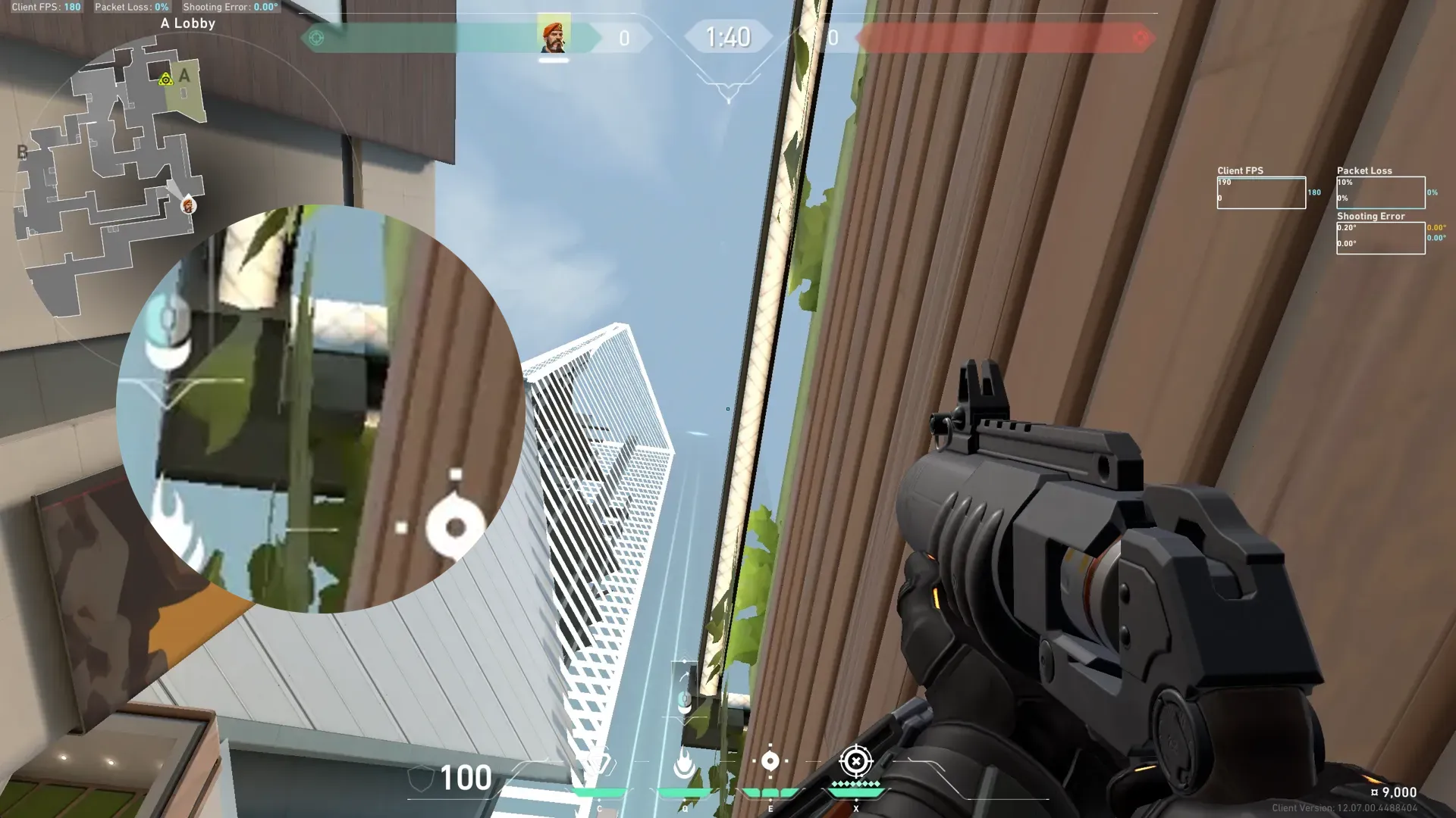 Brimstone Incendiary on Split Attack Site A — step 2 of 3: Aim — line up the shot