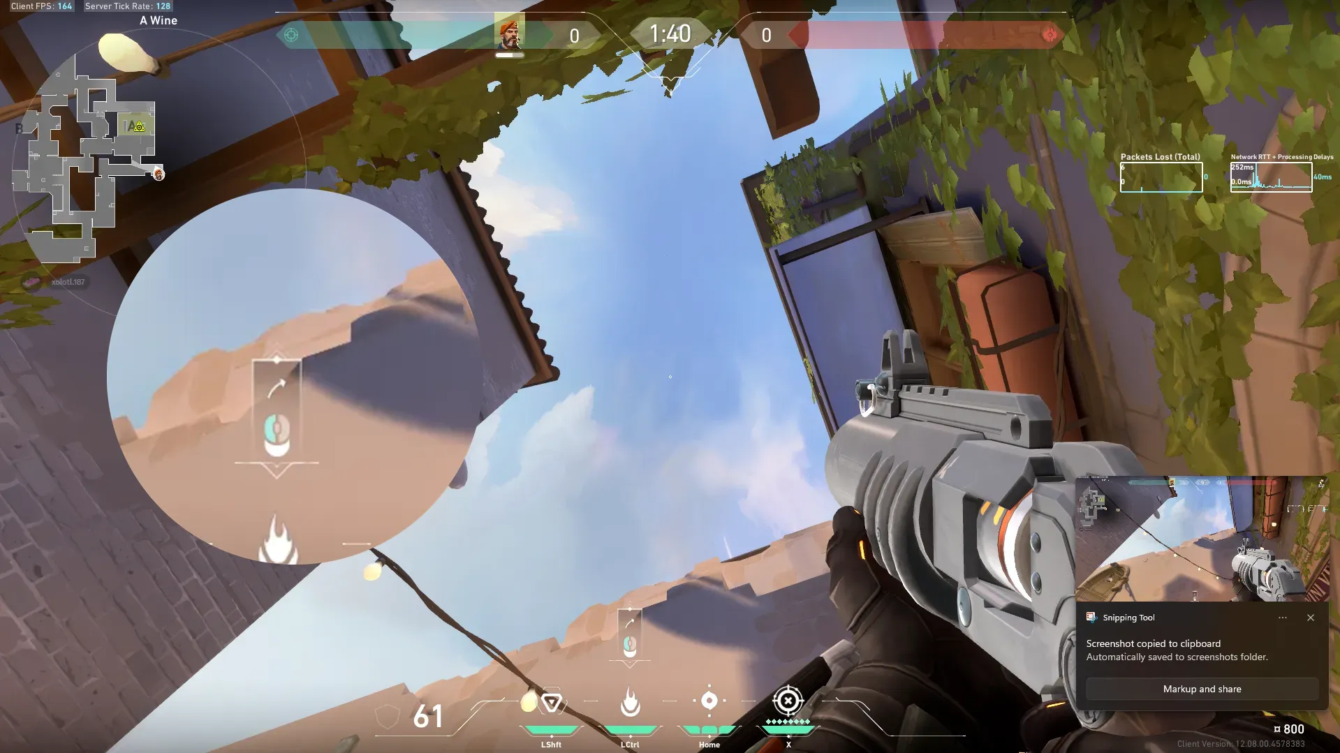 Brimstone Incendiary on Ascent Attack Site A — step 3 of 4: Aim — line up the shot