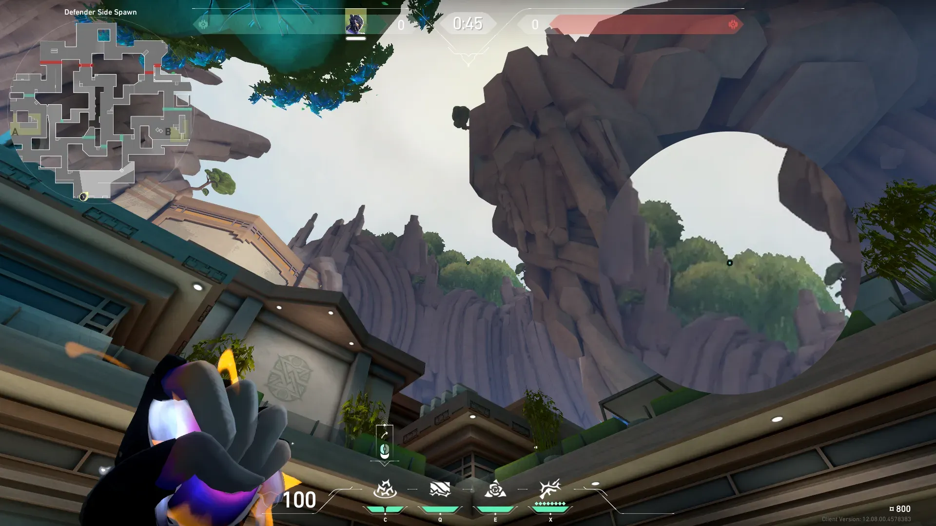 Vyse Razorvine on Abyss Defense Site B — step 2 of 3: Aim — line up the shot