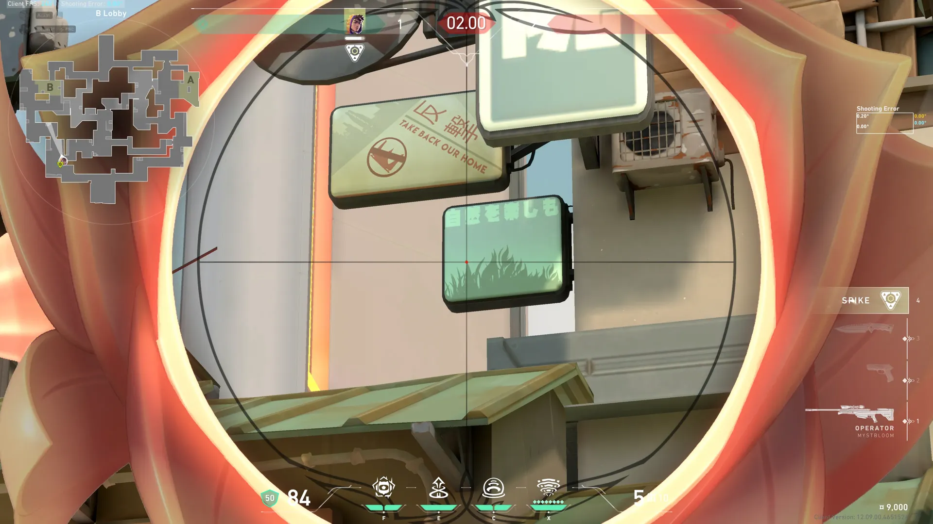 Miks M-pulse on Split Attack Site B — step 3 of 4: Aim — line up the shot
