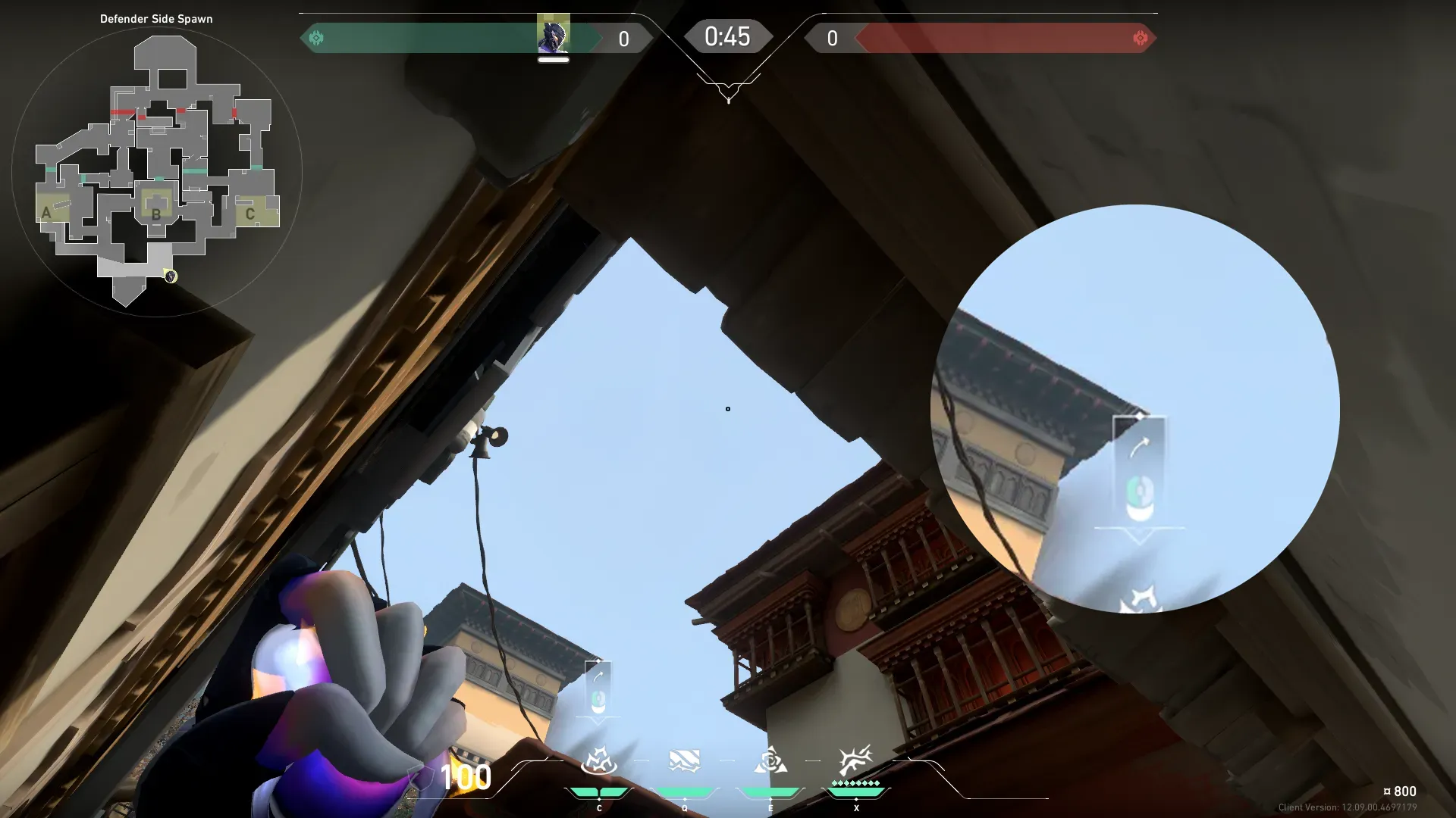 Vyse Razorvine on Haven Defense Site A — step 2 of 3: Aim — line up the shot