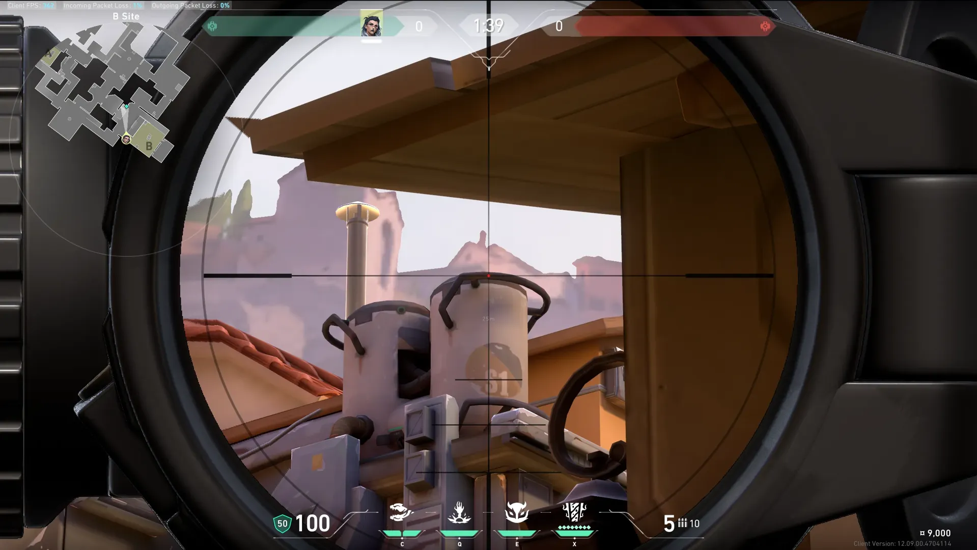 Fade Haunt on Ascent Defense Site B — step 5 of 6: Aim — line up the shot
