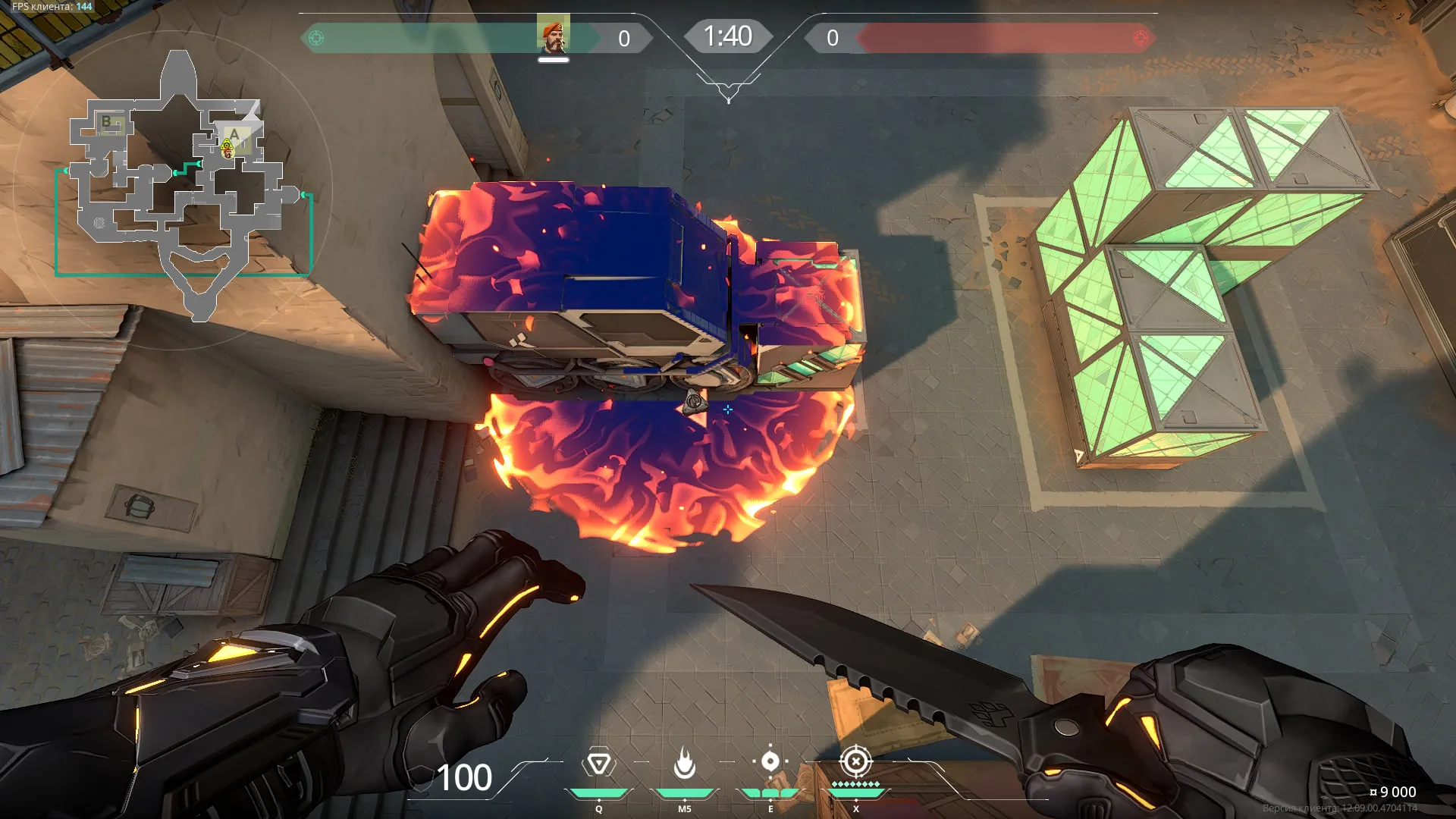 Brimstone Incendiary on Bind Attack Site A — step 3 of 3: Result