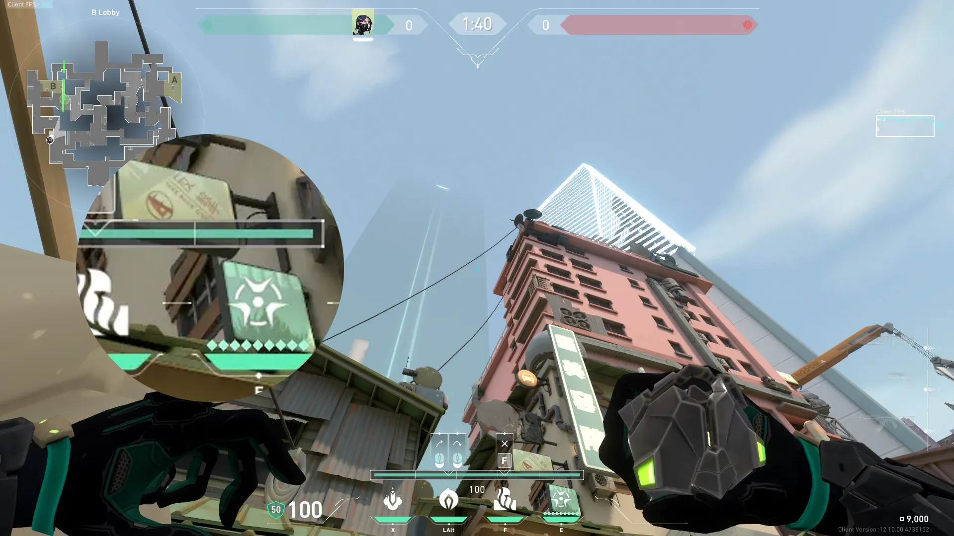 Viper Poison Cloud on Split Attack Site B — step 2 of 3: Aim — line up the shot