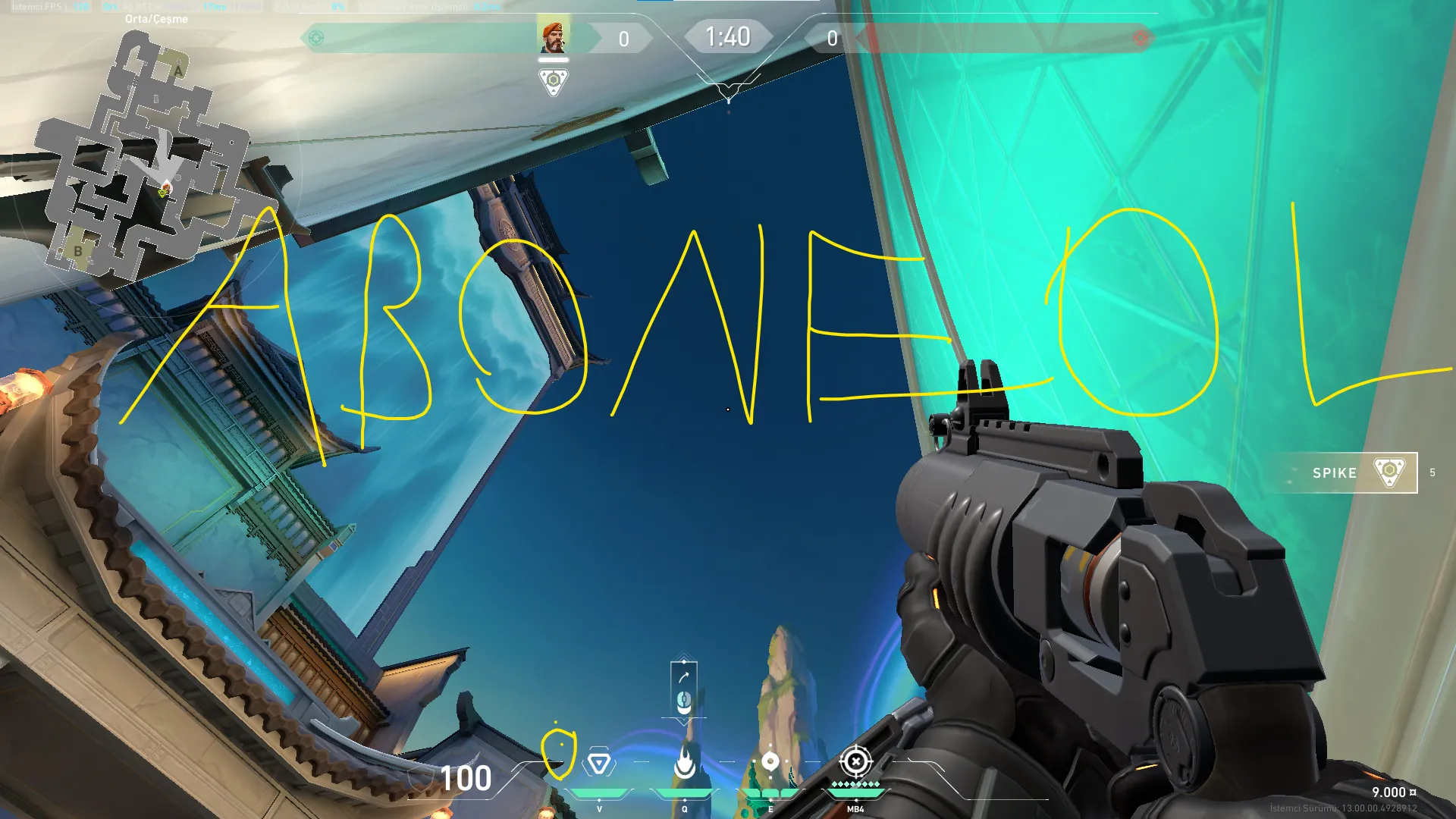 Brimstone Incendiary on Summit Defense Site A — step 2 of 3: Aim — line up the shot