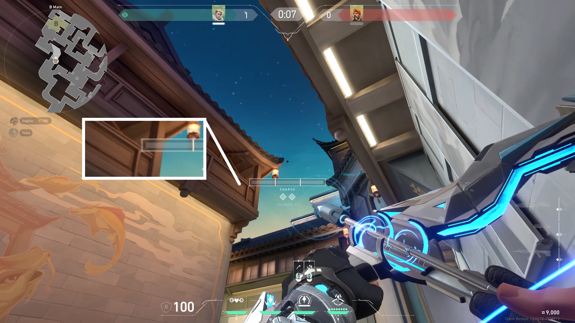 Sova Recon Bolt on Summit Attack Site B — step 2 of 3: Aim — line up the shot