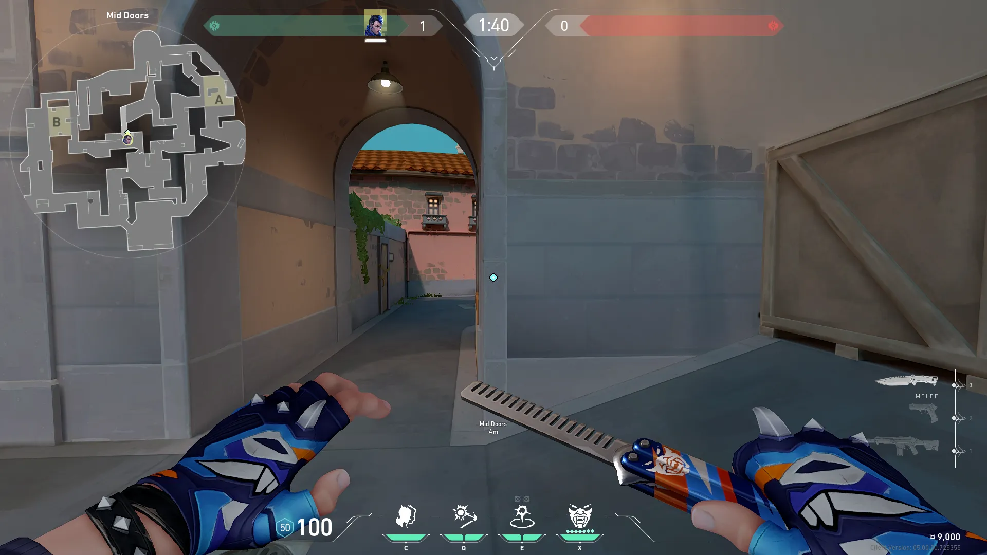 Mid Doors to Attackers Spawn — Yoru lineup on Pearl