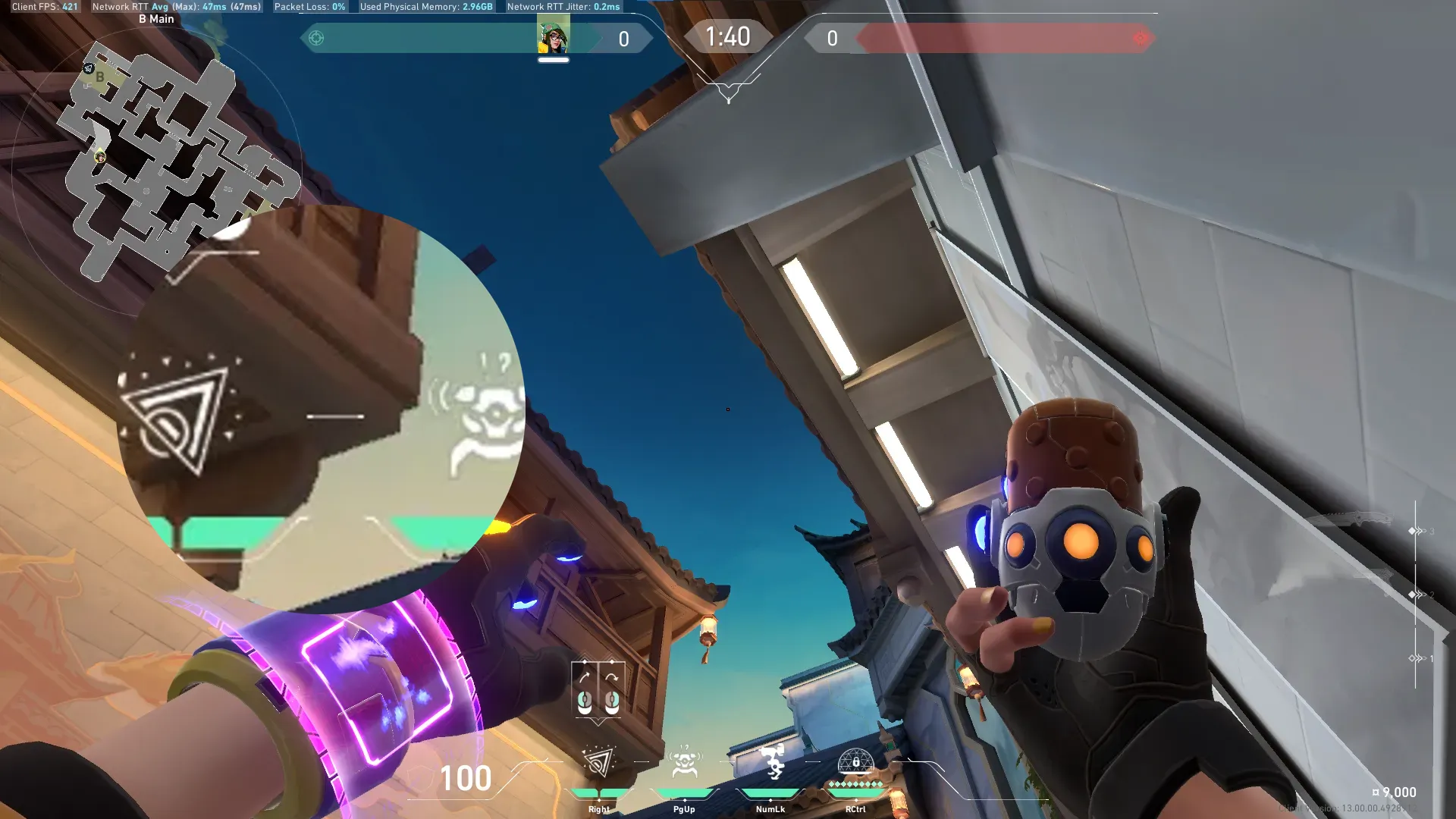 Killjoy Nanoswarm on Summit Attack Site B — step 2 of 3: Aim — line up the shot