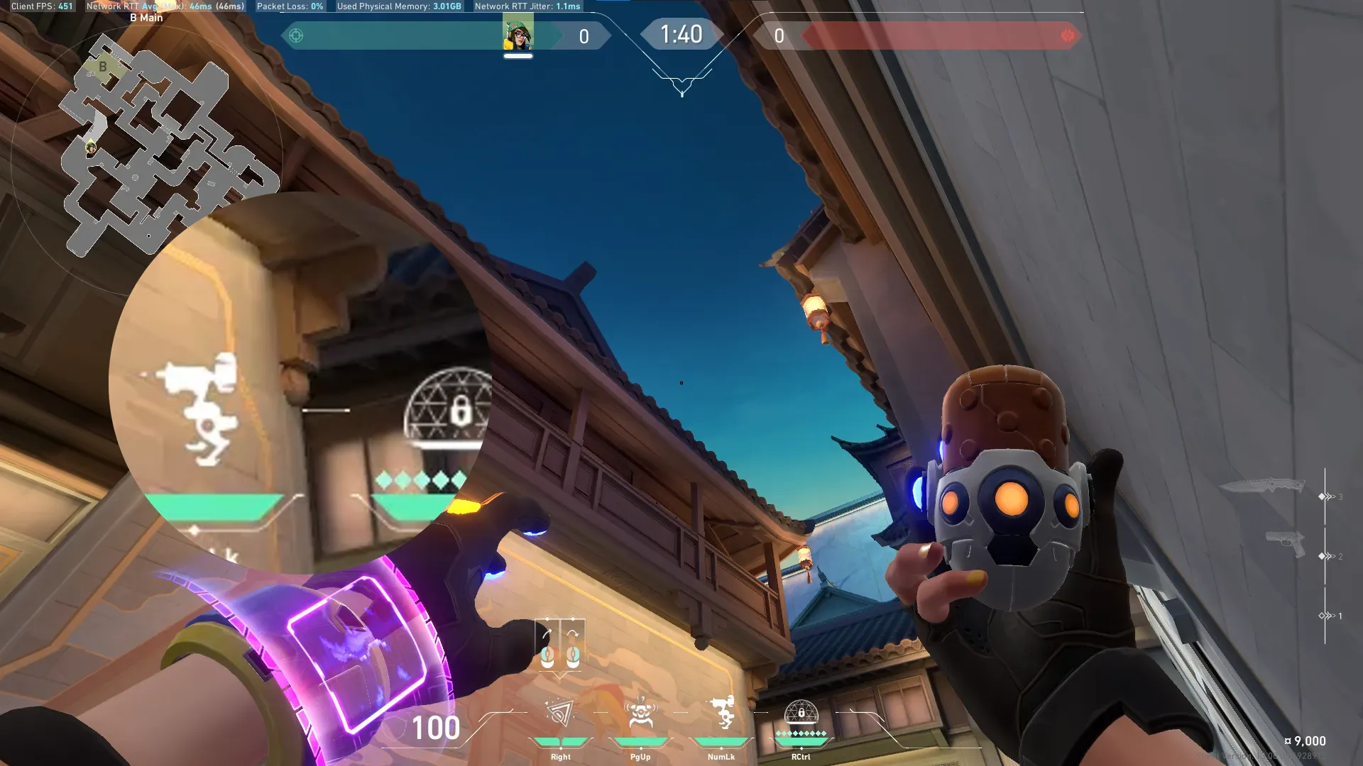 Killjoy Nanoswarm on Summit Attack Site B — step 2 of 3: Aim — line up the shot