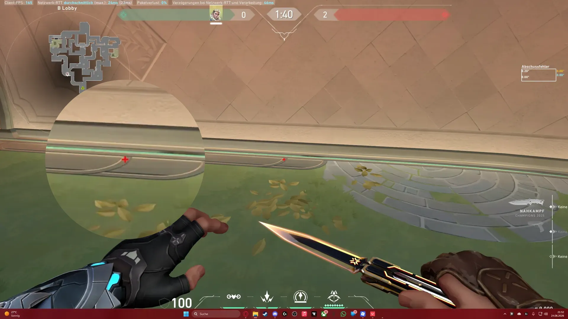 Attack Close Tower Door From B Lobby — Sova lineup on Summit