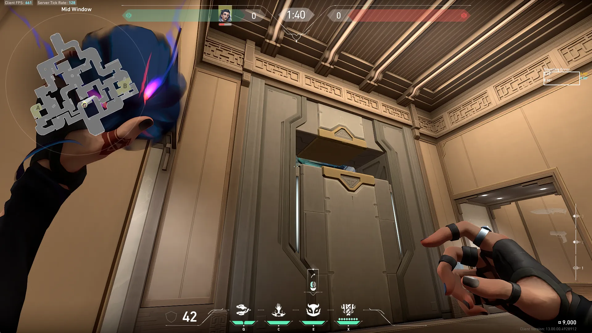 Fade Haunt on Summit Defense Mid — step 2 of 4: Aim — line up the shot