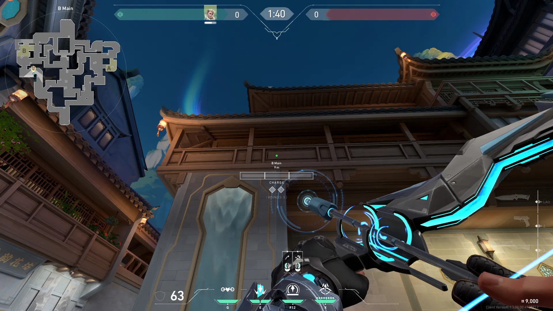 Sova Recon Bolt on Summit Attack Site B — step 2 of 3: Aim — line up the shot